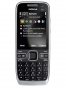 Fotografía Frontal del Nokia E55 Negro. En la pantalla se muestra Pantalla de inicio