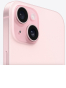 Fotografías Trasera de Apple iPhone 15 Negro y Rosa. Detalle de la pantalla: Cámara de fotos