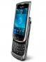 Fotografías Frontal y Lateral derecho de BlackBerry Torch 9800 Negro. Detalle de la pantalla: Pantalla de inicio