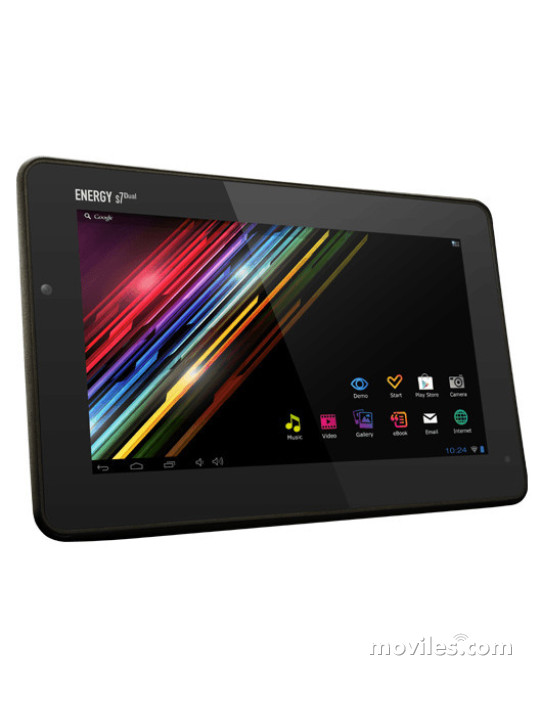 Fotografías Varias vistas de Tablet Energy Sistem S7 Dual Negro. Detalle de la pantalla: Varias vistas