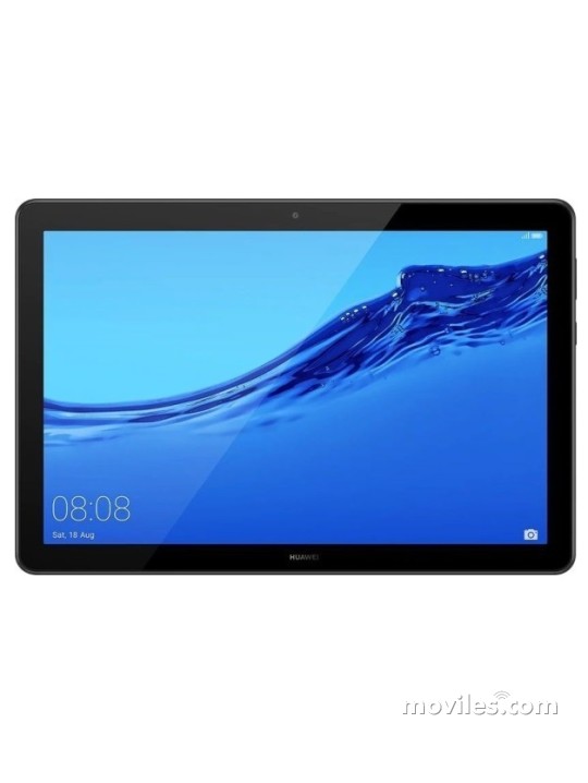 Fotografías Varias vistas de Tablet Huawei MediaPad T5 Dorado y Negro. Detalle de la pantalla: Varias vistas