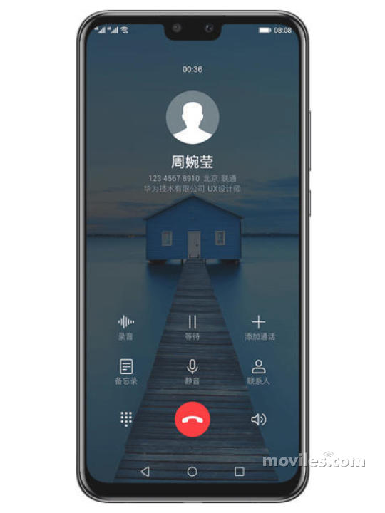 Fotografías Varias vistas de Huawei Y9 (2019) Azul y Negro y Púrpura. Detalle de la pantalla: Varias vistas