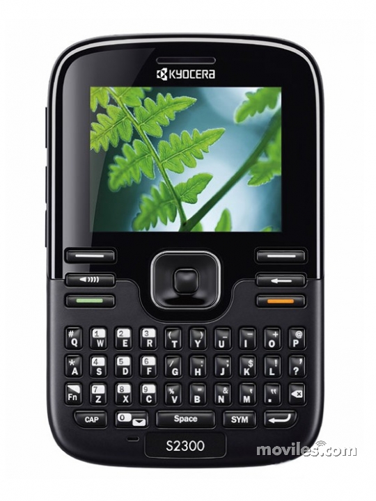 Fotografías Frontal de Kyocera S2300 Torino Negro. Detalle de la pantalla: Imagen promocional en pantalla