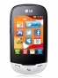 Fotografías Frontal de LG EGO T500 Blanco. Detalle de la pantalla: Navegador de aplicaciones
