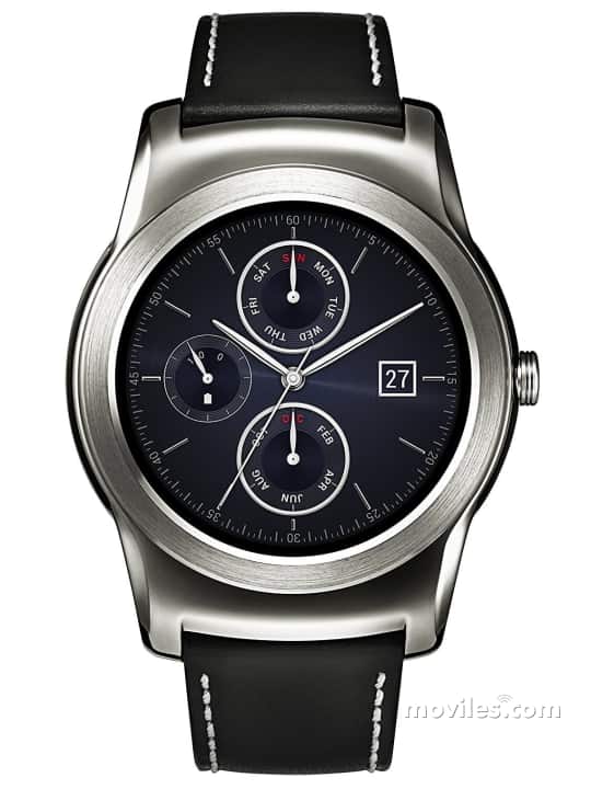 Fotografías Varias vistas de LG Watch Urbane W150 Dorado y Plata. Detalle de la pantalla: Varias vistas