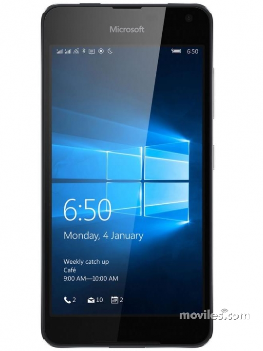 Fotografías Varias vistas de Microsoft Lumia 650 Blanco y Negro. Detalle de la pantalla: Varias vistas