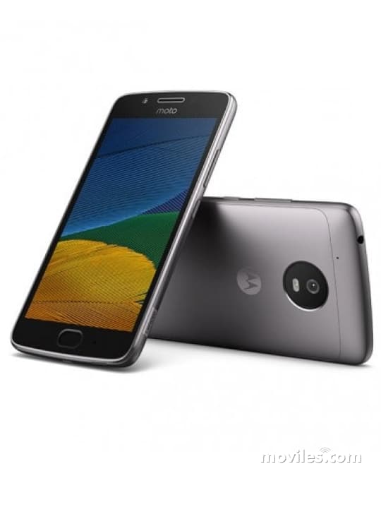 Fotografías Varias vistas de Motorola Moto G5 Gris y Dorado. Detalle de la pantalla: Varias vistas