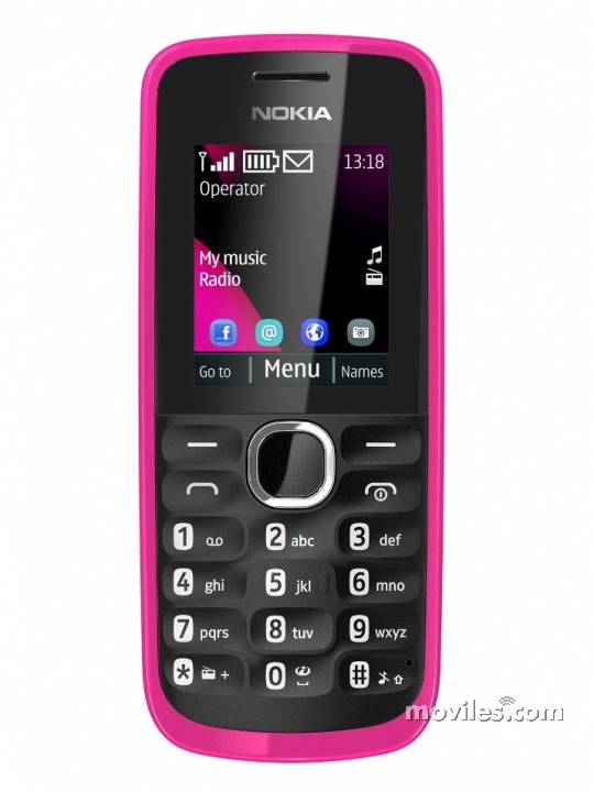 Fotografías Frontal de Nokia 111 Magenta. Detalle de la pantalla: Pantalla de inicio