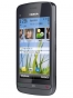 Fotografías Frontal y Lateral derecho de Nokia C5-03 Grafito. Detalle de la pantalla: Pantalla de inicio