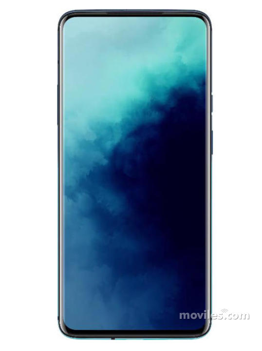 Fotografías Varias vistas de OnePlus 7T Pro Azul. Detalle de la pantalla: Varias vistas