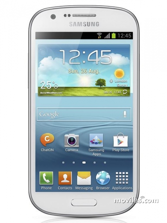 Fotografías Frontal de Samsung Galaxy Express I8730 Blanco. Detalle de la pantalla: Pantalla de inicio