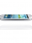 Fotografías Lateral izquierdo y Frontal de Samsung Galaxy S3 Mini Blanco. Detalle de la pantalla: Pantalla de inicio