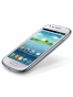 Fotografías Lateral izquierdo y Frontal de Samsung Galaxy S3 Mini Blanco. Detalle de la pantalla: Pantalla de inicio