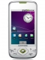 Fotografías Frontal de Samsung Galaxy Spica i5700 Blanco. Detalle de la pantalla: Reloj y Pantalla de inicio