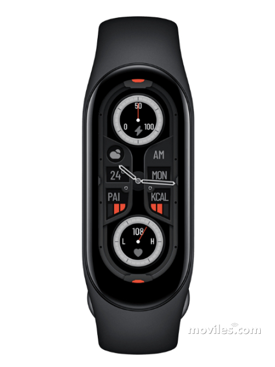 Fotografías Frontal de Xiaomi Smart Band 7 Negro. Detalle de la pantalla: Pantalla de inicio