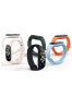 Fotografías Varias vistas de Xiaomi Smart Band 7 Azul y Naranja y Negro y Rosa y Verde y Verde oliva. Detalle de la pantalla: Varias vistas